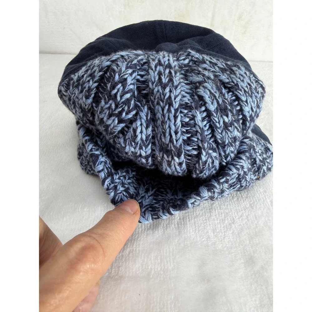 Gap Kids Boys Navy Blue Knit Back Baseball Hat Cap Hybrid